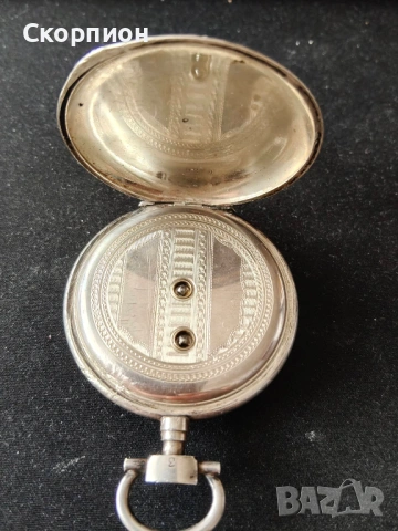 Швейцарски джобен часовник с посребрени капаци 1905г. - 10 РУБИНА, снимка 9 - Джобни - 48925860