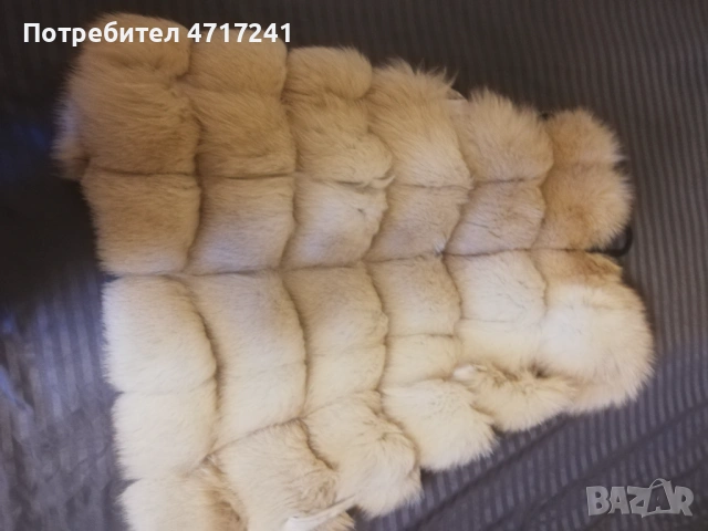 Палто от камшир с яка от лисица и елек от лисица, снимка 5 - Палта, манта - 53784773