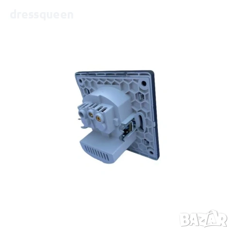 4671 Модерен черен матов контакт със заземяване и двойно USB зарядно, снимка 4 - Други стоки за дома - 53823607