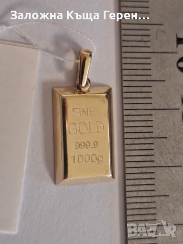 Златна висулка Кюлче 1,46гр., снимка 2 - Колиета, медальони, синджири - 54178217
