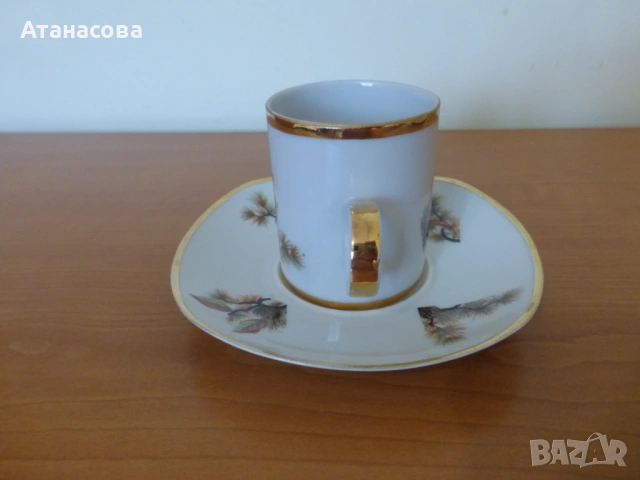 Чаши за кафе български прозрачен порцелан сервиз, снимка 7 - Чаши - 53223214