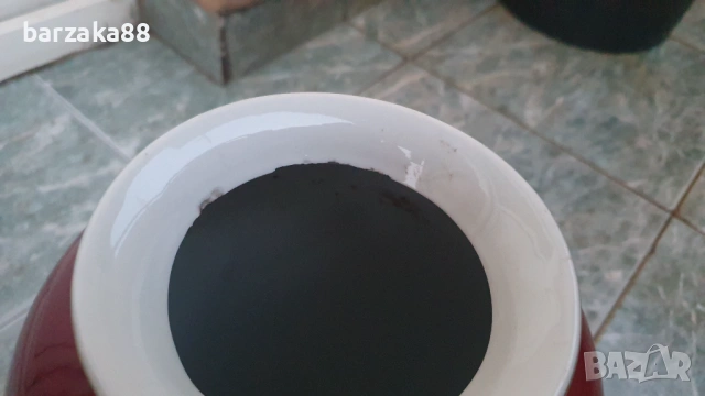 Стара немска порцеланова ваза с капак Урна, снимка 3 - Вази - 53871935