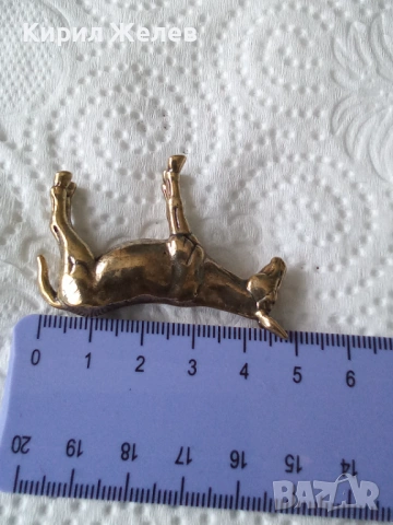 Малка бронзова фигурка на магаре 51711, снимка 3 - Колекции - 53752393