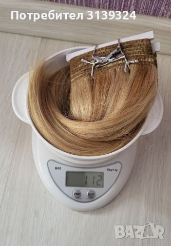 Естествена руса коса на кичури , снимка 3 - Аксесоари за коса - 45331562
