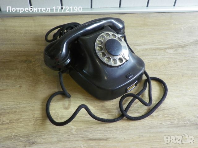 Стари/винтидж телефони от бакелит, с шайба - Антиквариат!, снимка 2 - Антикварни и старинни предмети - 46472012