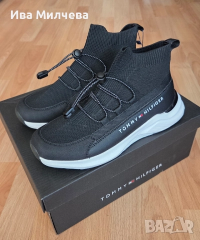 Боти тип чорап-Tommy Hilfiger 37, снимка 4 - Дамски боти - 51490811