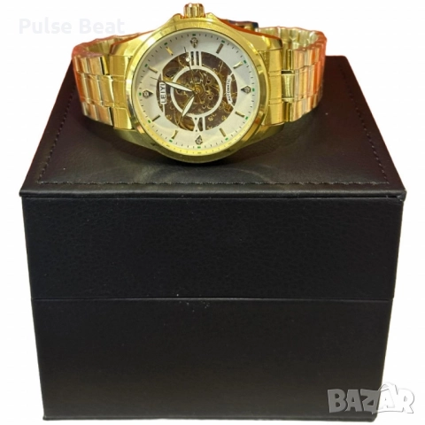 Луксозен автоматичен мъжки часовник LEIYI, снимка 2 - Мъжки - 52055574