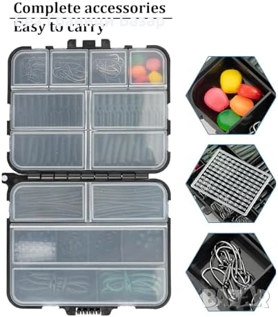 Нова Кутия с риболовни принадлежности 277 части за шаран и пъстърва, снимка 6 - Такъми - 54195241