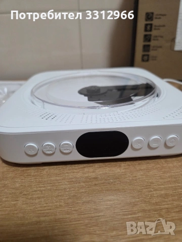 Чисто нов Стенен CD плейър с Bluetooth, FM радио, USB/AUX, дистанционно и стойка, снимка 4 - Bluetooth тонколони - 53780300