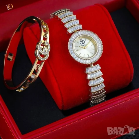Часовник+гривна louis vuitton hermes versace gucci chanel gucci , снимка 5 - Дамски - 51258918