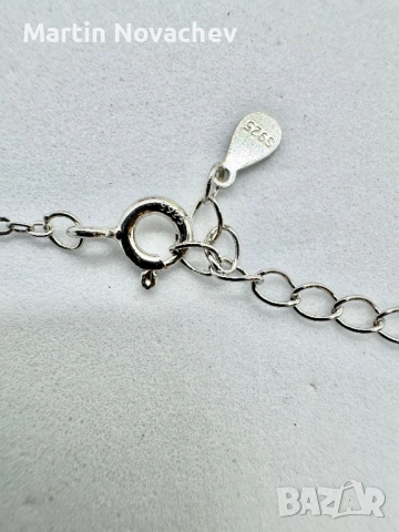 Сребърно колие с мойсанит (Диамант) 1 карат, снимка 10 - Колиета, медальони, синджири - 53990710