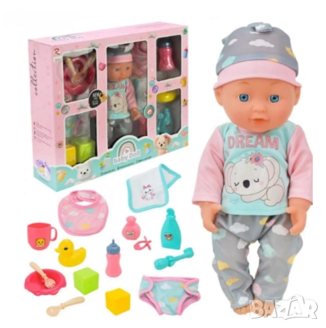 Кукла Baby Doll с аксесоари за хранене – Забавление и грижа за малката мама, снимка 3 - Кукли - 52871396