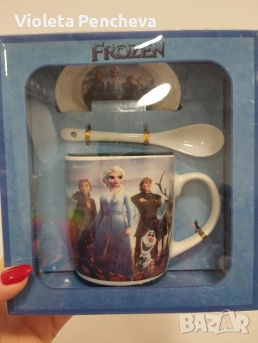 Чаша порцелан с лъжичка и капаче - анимация, снимка 4 - Сервизи - 52377537