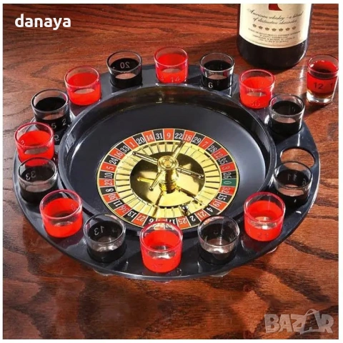 6391 Парти игра рулетка с чашки, 16 шота, снимка 2 - Рулетки - 53283050