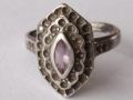 Сребърен пръстен с розов кварц., снимка 1 - Пръстени - 45551523