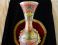 Бронзова ваза 36 см.,цветен клетъчен емайл. , снимка 3