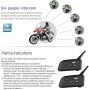EJEAS V6 Pro 1200M Bluetooth интерком за мотоциклетна каска, интерком за мотоциклетни, снимка 5