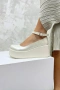 Обувки на платформа - бяла перла - FG25 , снимка 2