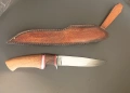 Нож ръчна изработка с кожена кания, снимка 2