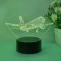 Холограмна 3D LED лампа - Самолет, снимка 3