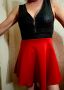 рокля червено с черно, снимка 1 - Рокли - 45892594