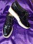 Н&М 42 Черни лачени обувки с бяла платформа , снимка 1 - Дамски ежедневни обувки - 45634290