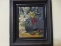 Картина Натюрморт "Ваза с цветя" Николай Атанасов 1990 г, снимка 2