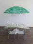 Сгъваема маса с 4 стола плюс плажен чадър чупещ и подарък стойка, снимка 2