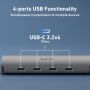 uni USB C хъб 10Gbps, USB C 3.2 Gen 2, 4 порта, снимка 8