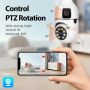 Двойна PTZ Wi Fi камера, Dual  Lens  6 Mpx, Full HD, SD слот, LED лампа, 360°, нощно виждане, снимка 2