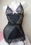 Rene Rofe Lingerie S/M (75B размер) страхотна еротична нощничка/мини рокля с жартиери, снимка 1 - Бельо - 45954487