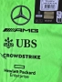 Mercedes AMG Petronas F1 тениска – оригинална, неон зелена, размер L (Slim Fit), снимка 3