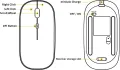 Безжична акумулаторна мишка, [Видимо ниво на батерията] 2.4G безшумна ултратънка преносима мишка, 4 , снимка 8