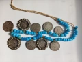 Автентичен сребърен Пендар(накит) с 9 Исторически монети/Царство България и Австро-Унгария/!, снимка 1
