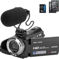 Нова Full HD Камера за Начинаещи ORDRO V12 с Нощно Виждане и микрофон, снимка 1 - Камери - 45142536