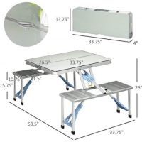 АЛУМИНИЕВА СГЪВАЕМА МАСА ЗА ПИКНИК С 4 СТОЛА, снимка 5 - Градински мебели, декорация  - 46212180