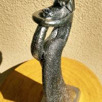 Футуристична, метална  статуетка "Жената лебед" , снимка 4 - Декорация за дома - 45750536