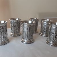Кана и чаши за ракия от калай Antik*Vintage, снимка 8 - Антикварни и старинни предмети - 45096057