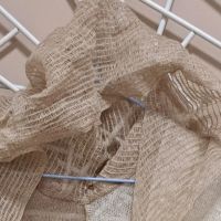 100% лен плетена пелерина/жилетка с качулка универсален размер НОВА , снимка 2 - Жилетки - 45232128