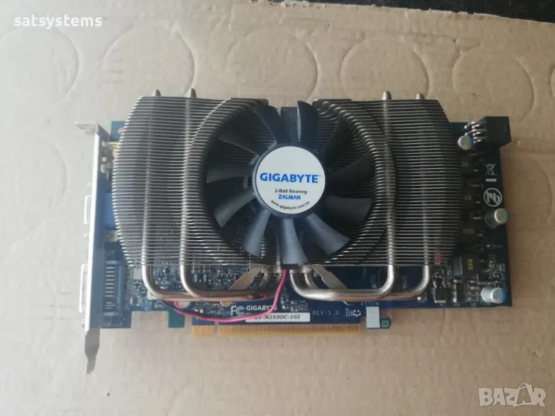 Видео карта NVidia GeForce Gigabyte GTS250 OC 1024MB GDDR3 256bit PCI-E , снимка 1