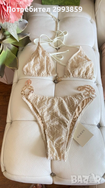 Бикини бански Гучи*Gucci technical gold chain, снимка 1