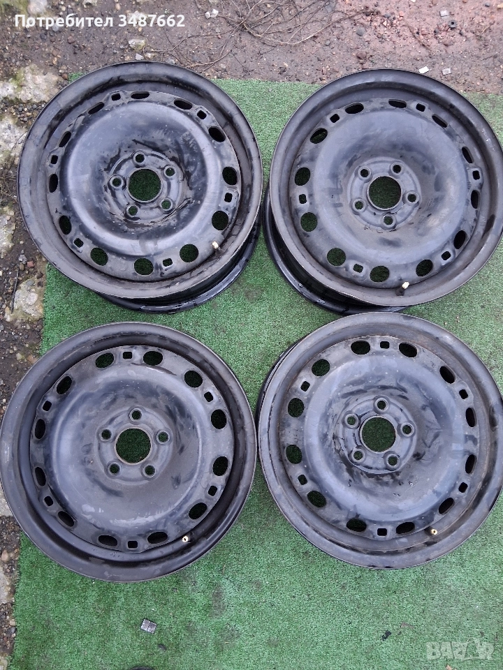 15цола метални за VW Audi 5×100 6J ×15 ет43 ц.57.1мм , снимка 1