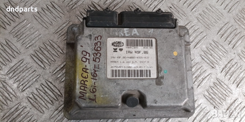 Компютър Fiat Marea 1.6i 16v 1999г. IAW49F.B6	, снимка 1