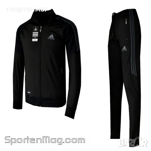 Спортен екип Adidas Clasic Rashel черен/сиво реплика, снимка 1