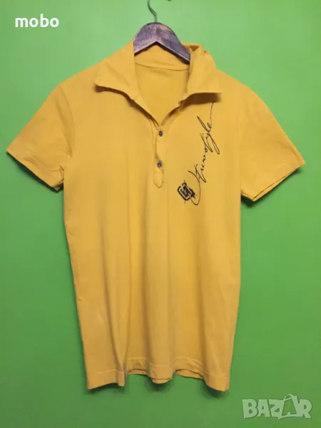 Тишърт- унесекс, размер  „ L „  в жълто с къс ръкав и надпис , снимка 1
