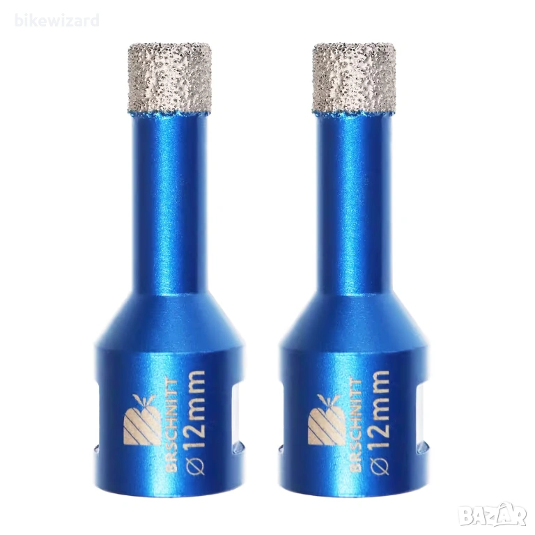 Комплект от 2 диамантени свредла за плочки 12 мм M14 за порцелан, керамика, мрамор , снимка 1