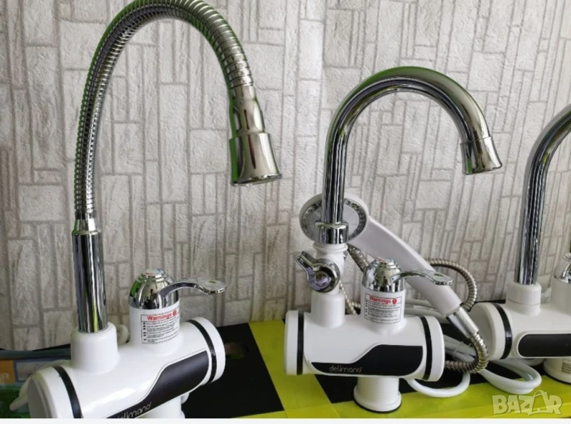 Смесител за вода с нагревател за мигновено загряване, снимка 1