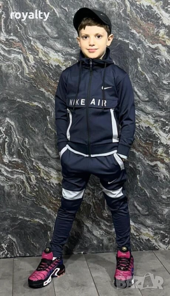 Детски комплект от три части в син, зелен и сив цвят ADIDAS, снимка 1