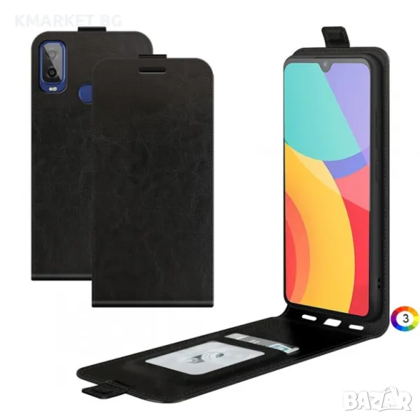 Alcatel 1L (2021) Flip3 Кожен Калъф и Протектор, снимка 1