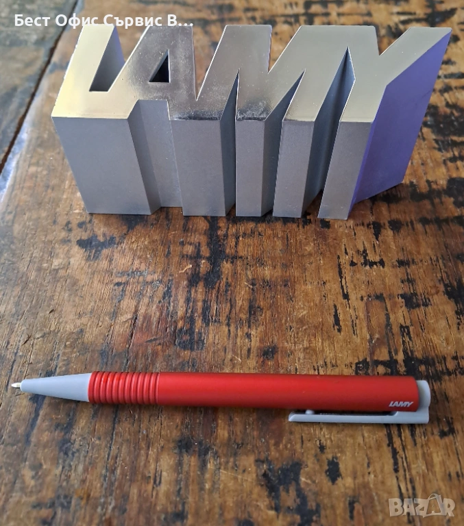 химикалка  Лами Лого Lamy Logo перлена пластмаса червена много рядка, снимка 1